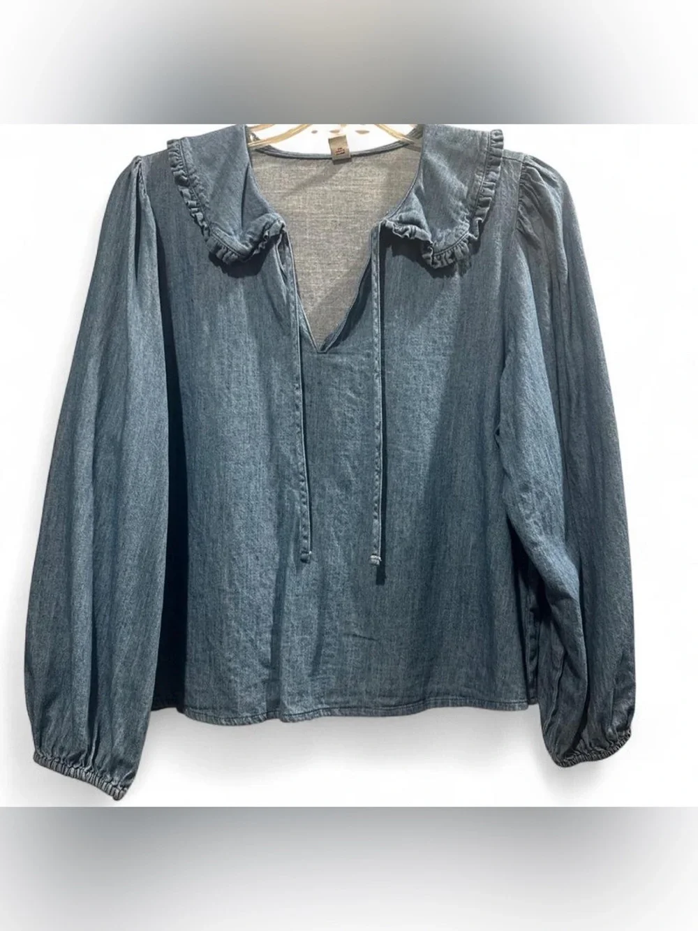 Old Navy Denim Peasant Top - Blue